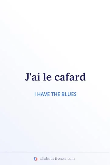 aesthetic french quote avoir le cafard