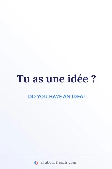 aesthetic french quote avoir une idee