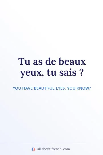 aesthetic french quote beaux yeux tu sais