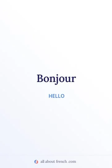 aesthetic french quote bonjour