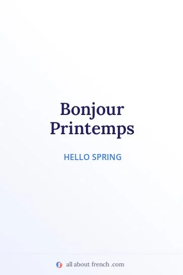 aesthetic french quote bonjour printemps