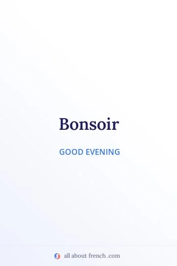 aesthetic french quote bonsoir