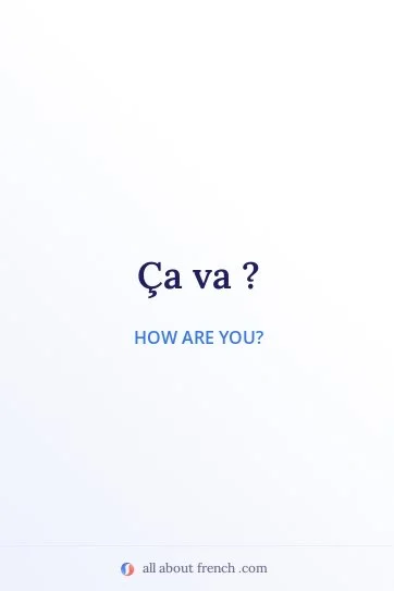 How to pronounce 'Ça va bien' (i am fine) in French 
