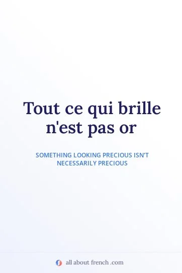 aesthetic french quote ce qui brille nest pas or