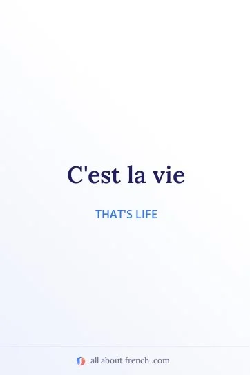 aesthetic french quote cest la vie