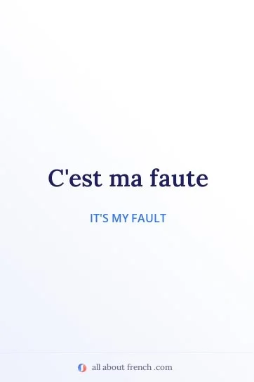 aesthetic french quote cest ma faute