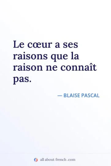 aesthetic french quote coeur ses raisons ignore