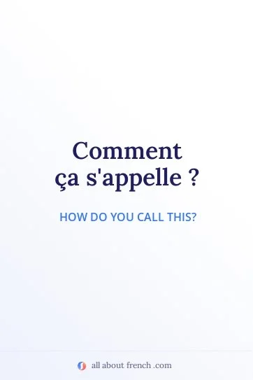 aesthetic french quote comment ca sappelle