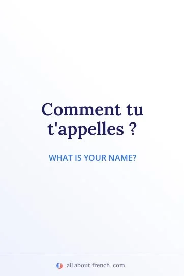 aesthetic french quote comment tu tappelles