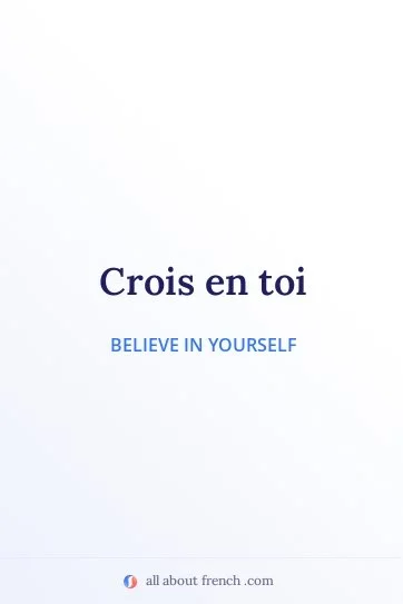 aesthetic french quote crois en toi