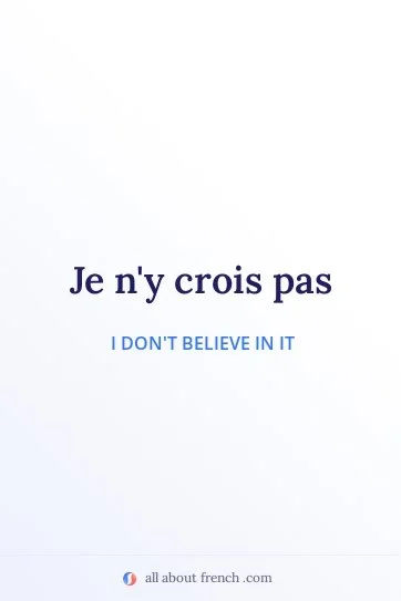 aesthetic french quote je ny crois pas