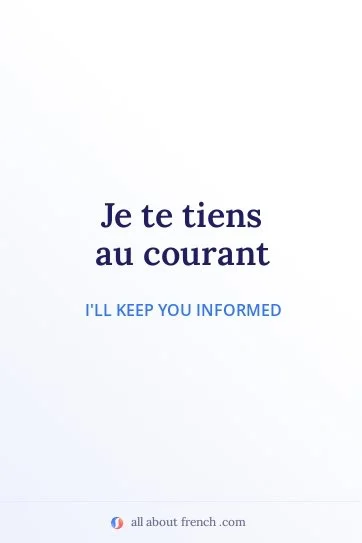 aesthetic french quote je te tiens au courant