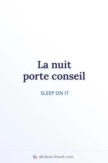 aesthetic french quote la nuit porte conseil
