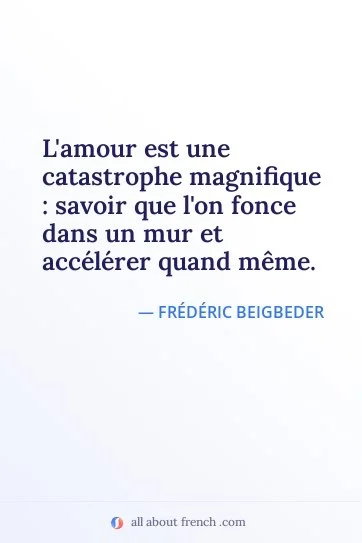 aesthetic french quote lamour catastrophe magnifique