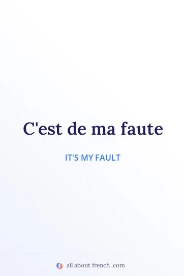aesthetic french quote ma faute