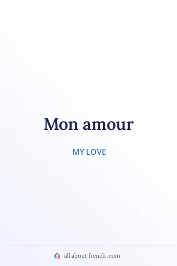 aesthetic french quote mon amour