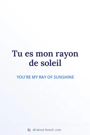 aesthetic french quote mon rayon de soleil