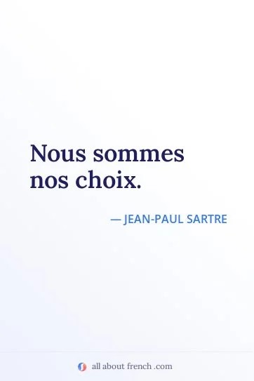 aesthetic french quote nous sommes nos choix