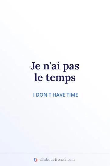aesthetic french quote pas le temps