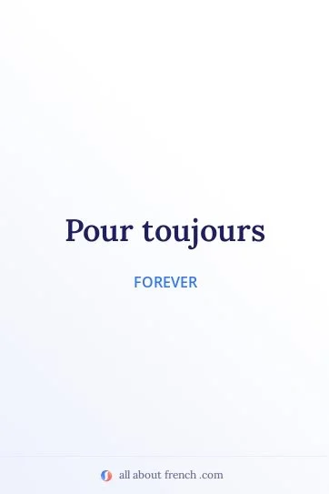 aesthetic french quote pour toujours