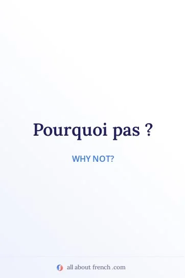 aesthetic french quote pourquoi pas