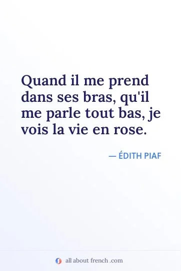 aesthetic french quote prend bras vie en rose