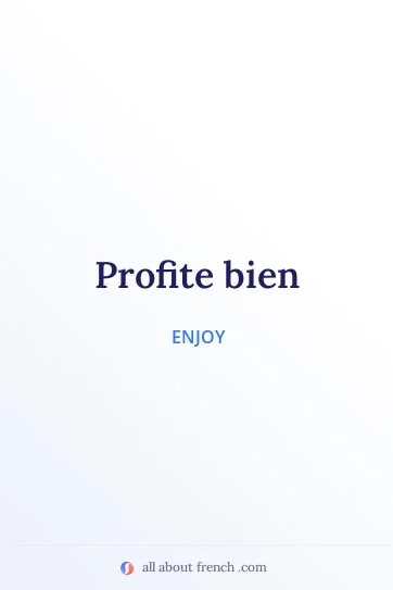 aesthetic french quote profite bien