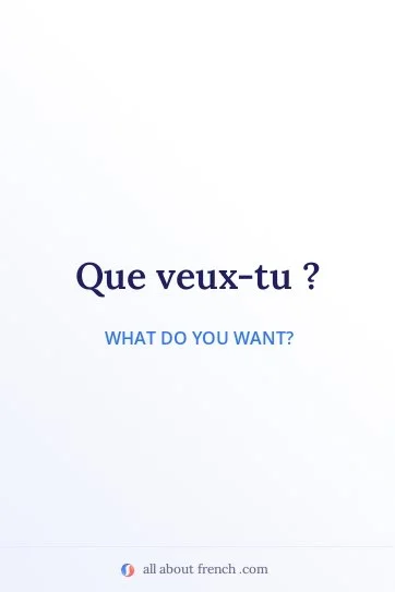 aesthetic french quote que veux tu