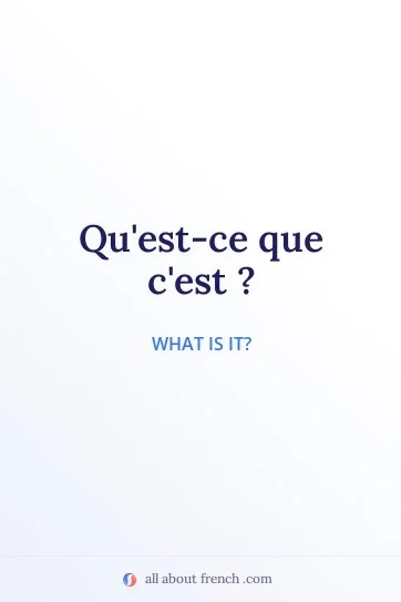 aesthetic french quote quest ce que cest