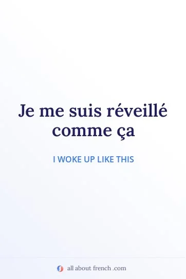 aesthetic french quote reveille comme ca