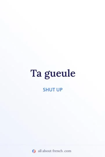 aesthetic french quote ta gueule
