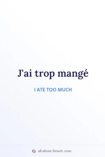 aesthetic french quote trop manger