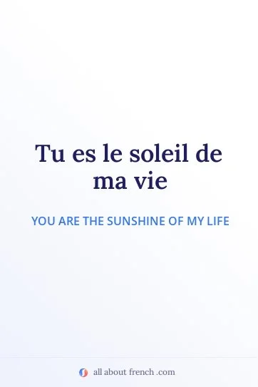 aesthetic french quote tu es le soleil de ma vie