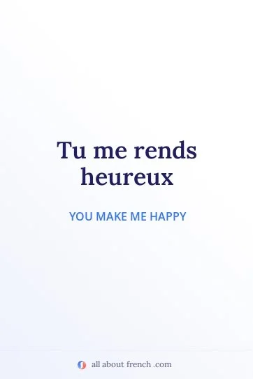 aesthetic french quote tu me rends heureux