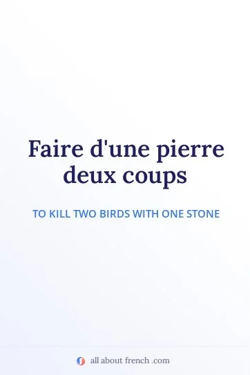 aesthetic french quote une pierre deux coups