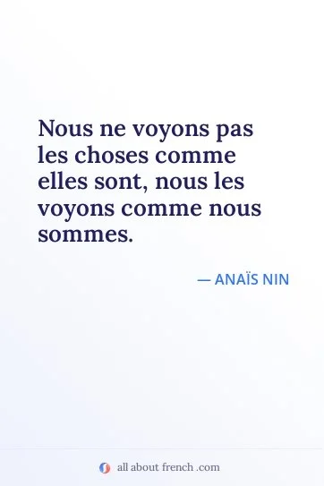 aesthetic french quote voyons choses comme nous sommes